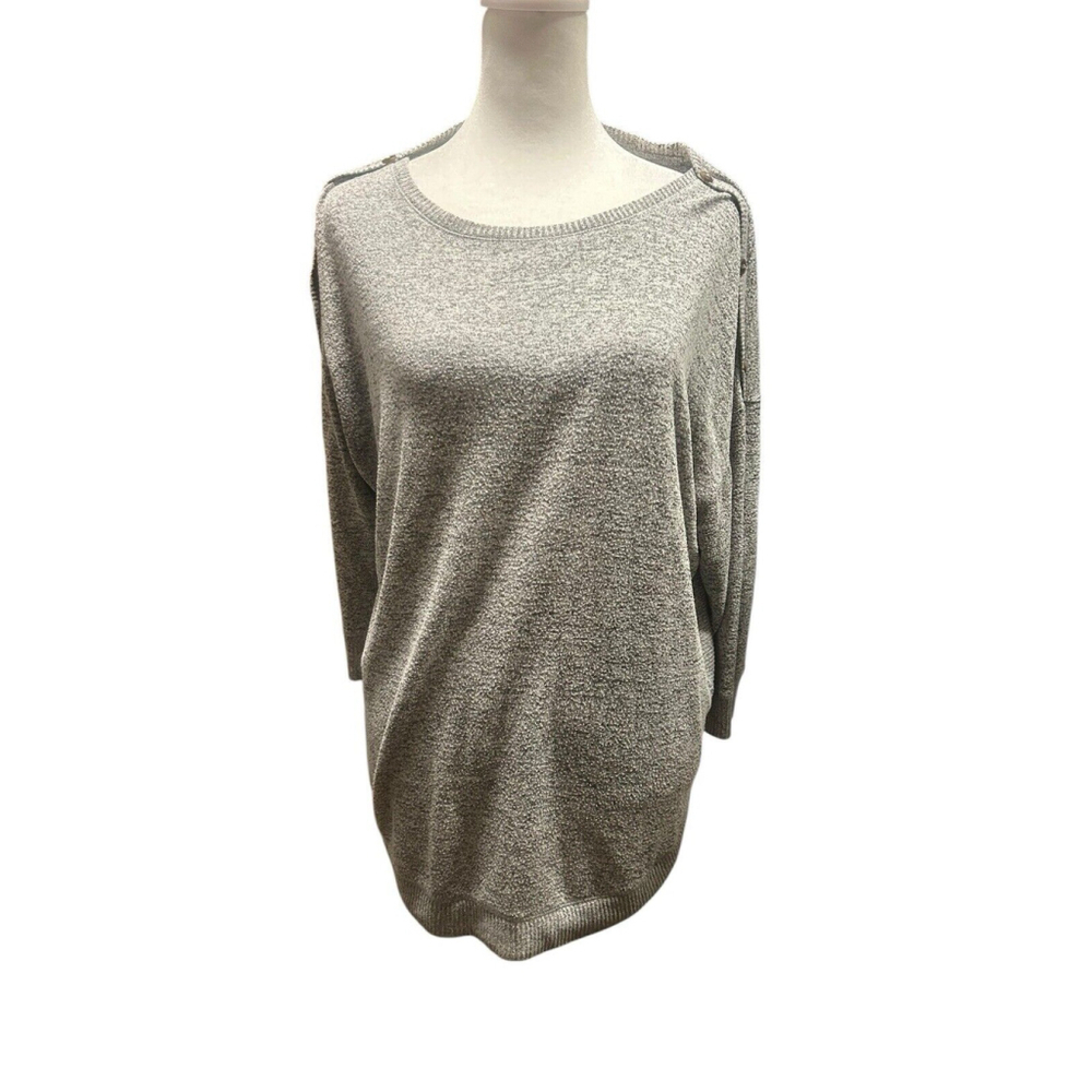 Maurice’s Gray XL Button Shoulder Sweater Top Soft